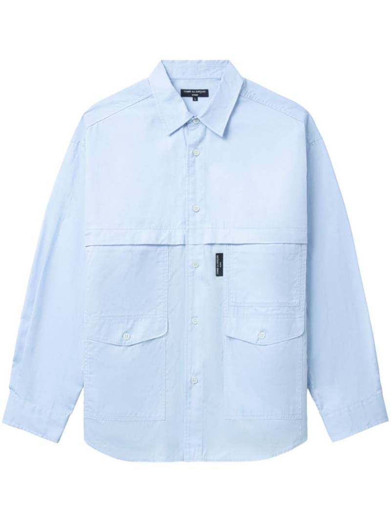 Comme des Garçons Homme quilted-panel shirt - Blue von Comme des Garçons Homme