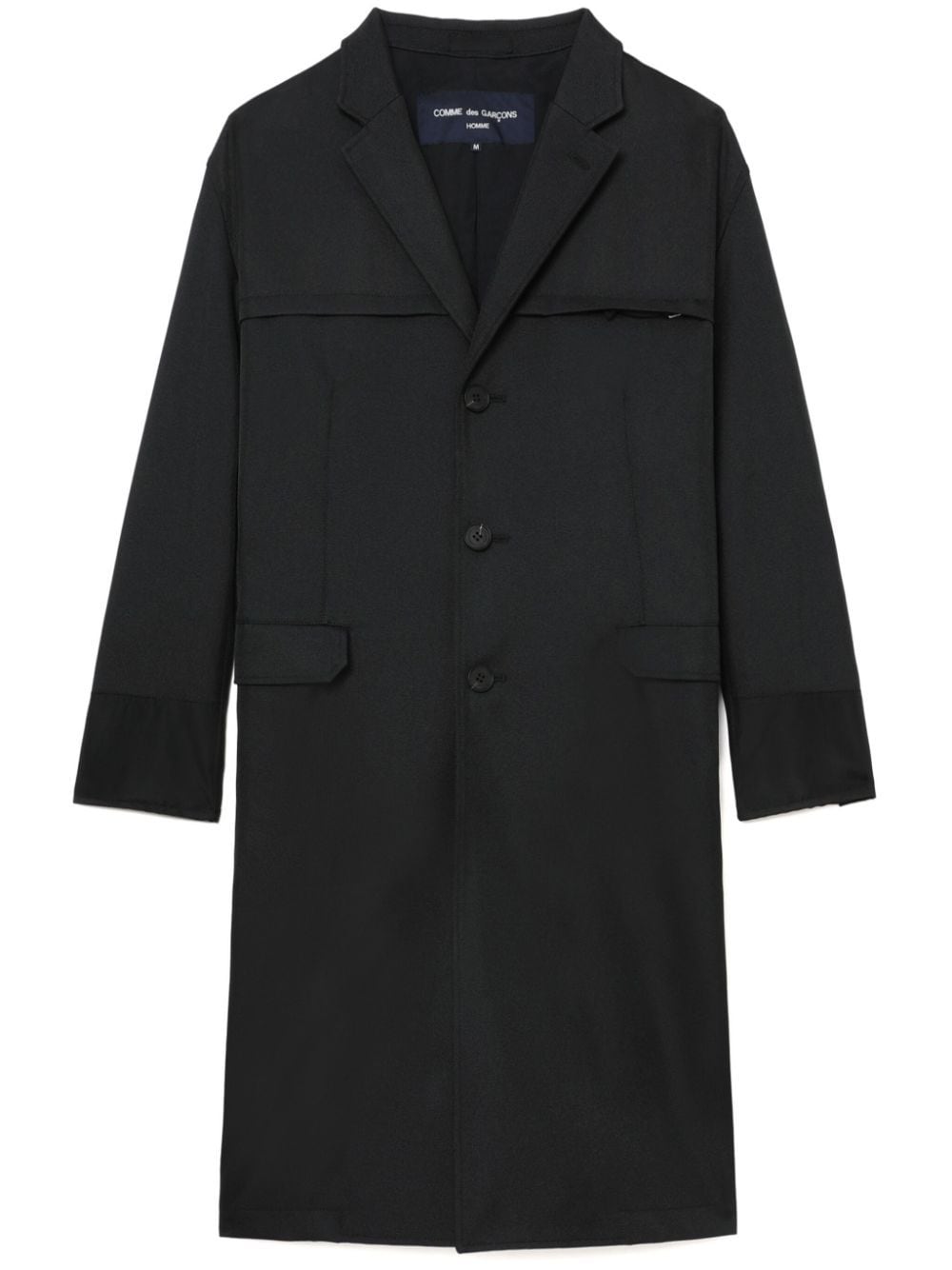 Comme des Garçons Homme single-breasted notched-lapels coat - Black von Comme des Garçons Homme