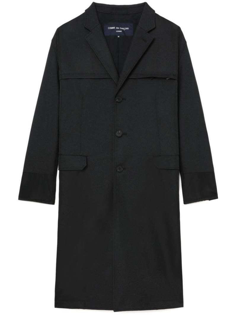 Comme des Garçons Homme single-breasted notched-lapels coat - Black von Comme des Garçons Homme