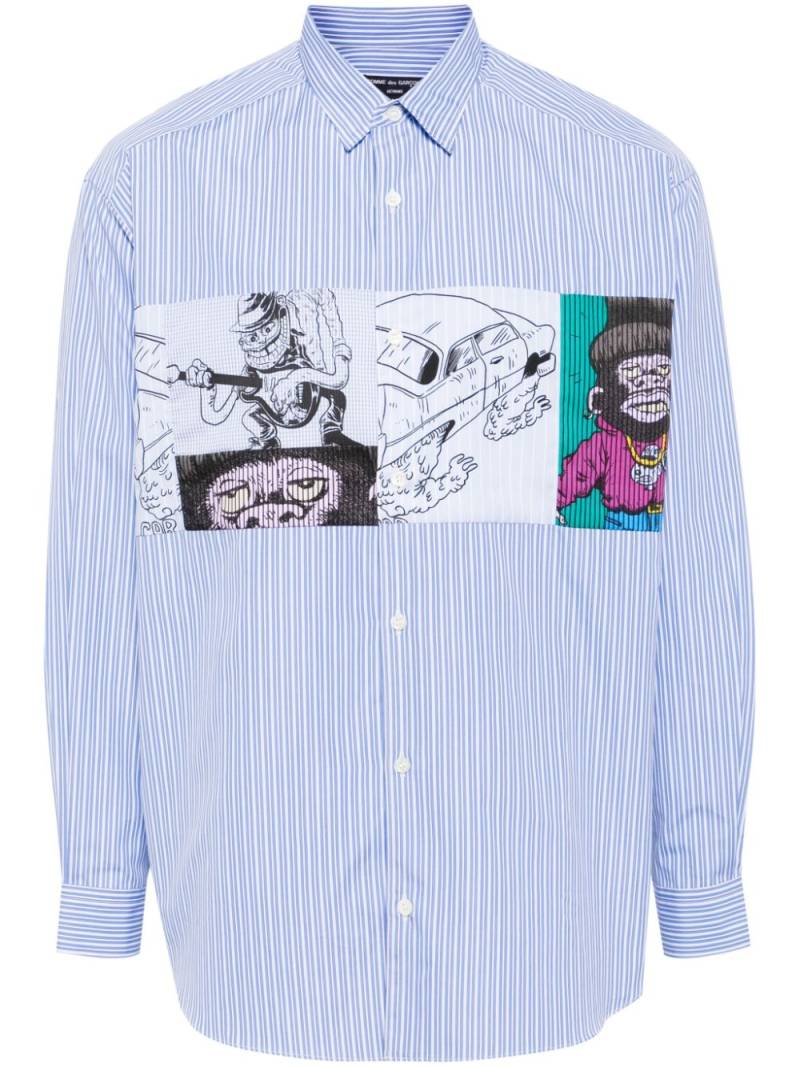 Comme des Garçons Homme striped printed shirt - Blue von Comme des Garçons Homme