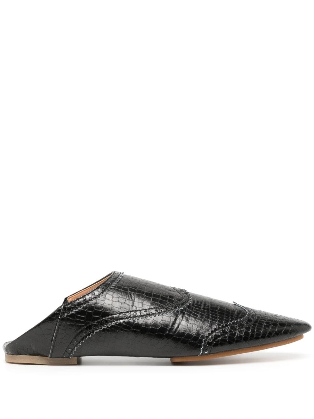 Comme des Garçons TAO Western-style leather slippers - Black von Comme des Garçons TAO