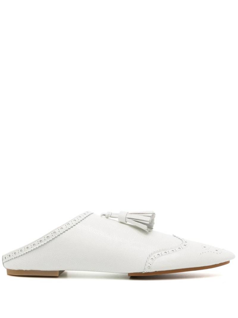 Comme des Garçons TAO Western-style leather slippers - White von Comme des Garçons TAO