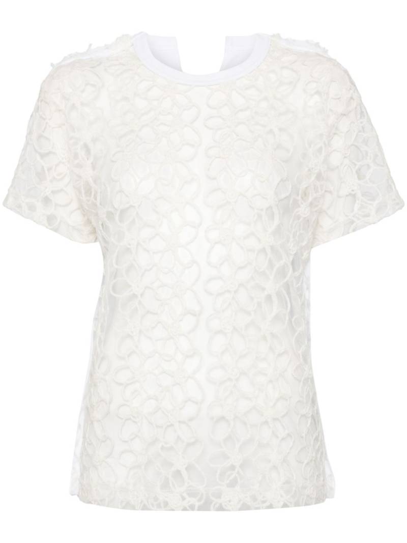 Comme des Garçons TAO corded lace T-shirt - White von Comme des Garçons TAO