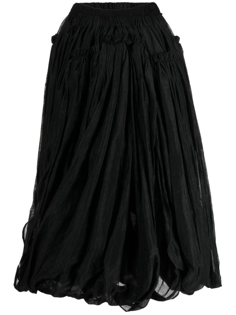 Comme des Garçons TAO draped full midi skirt - Black von Comme des Garçons TAO