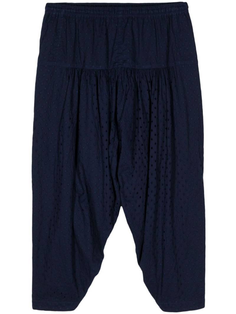 Comme des Garçons TAO drop-crotch cotton trousers - Blue von Comme des Garçons TAO