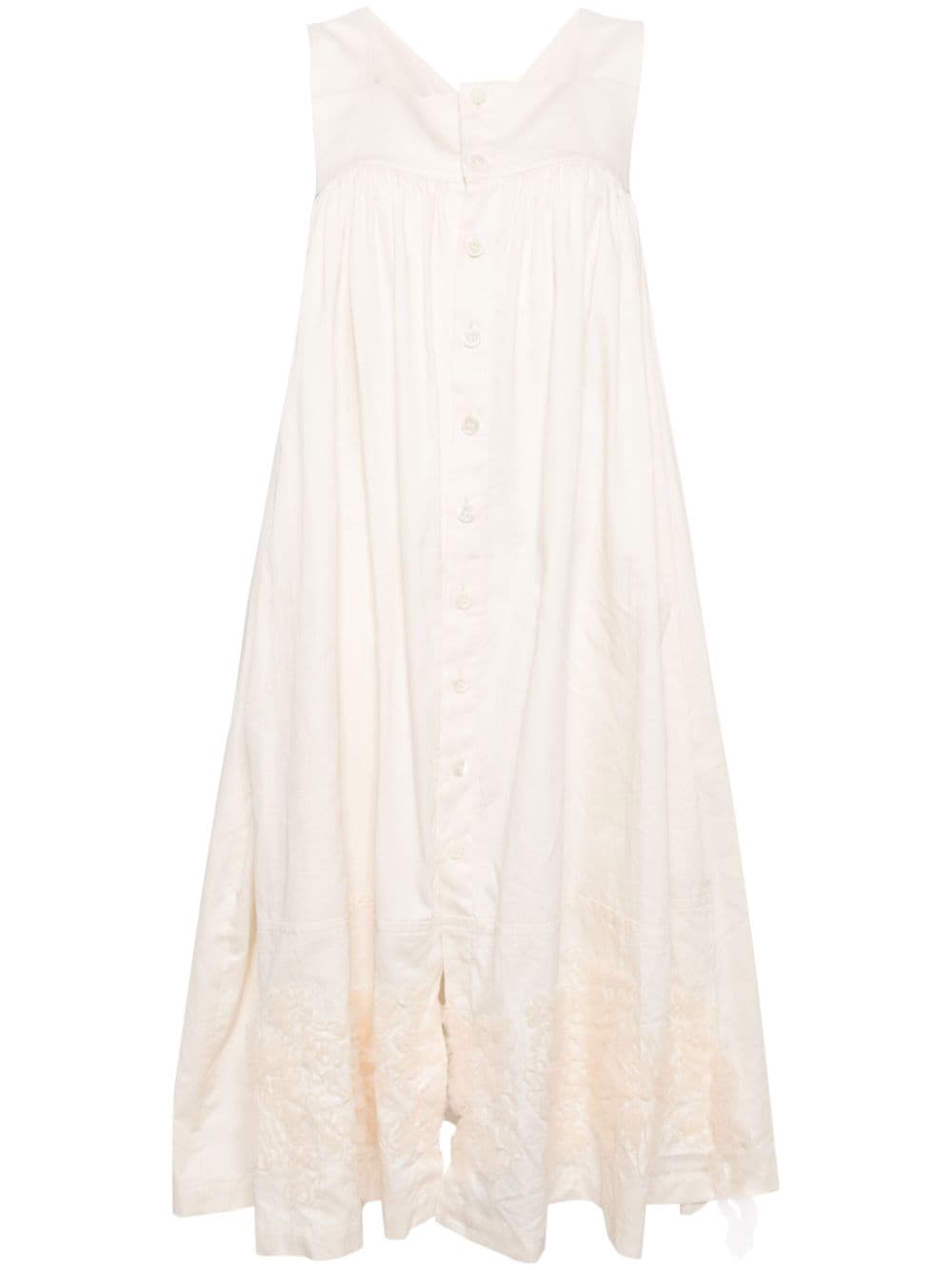 Comme des Garçons TAO embroidered painafore dress - Neutrals von Comme des Garçons TAO