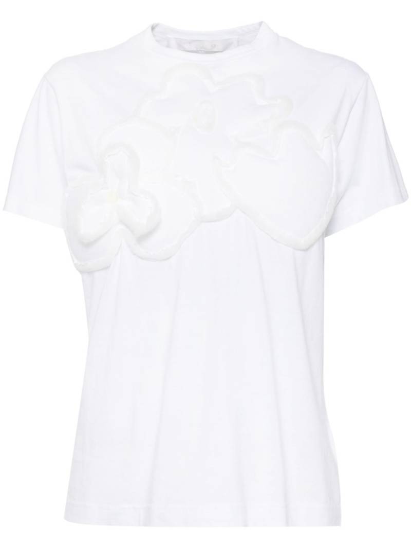 Comme des Garçons TAO floral-embellished T-shirt - White von Comme des Garçons TAO