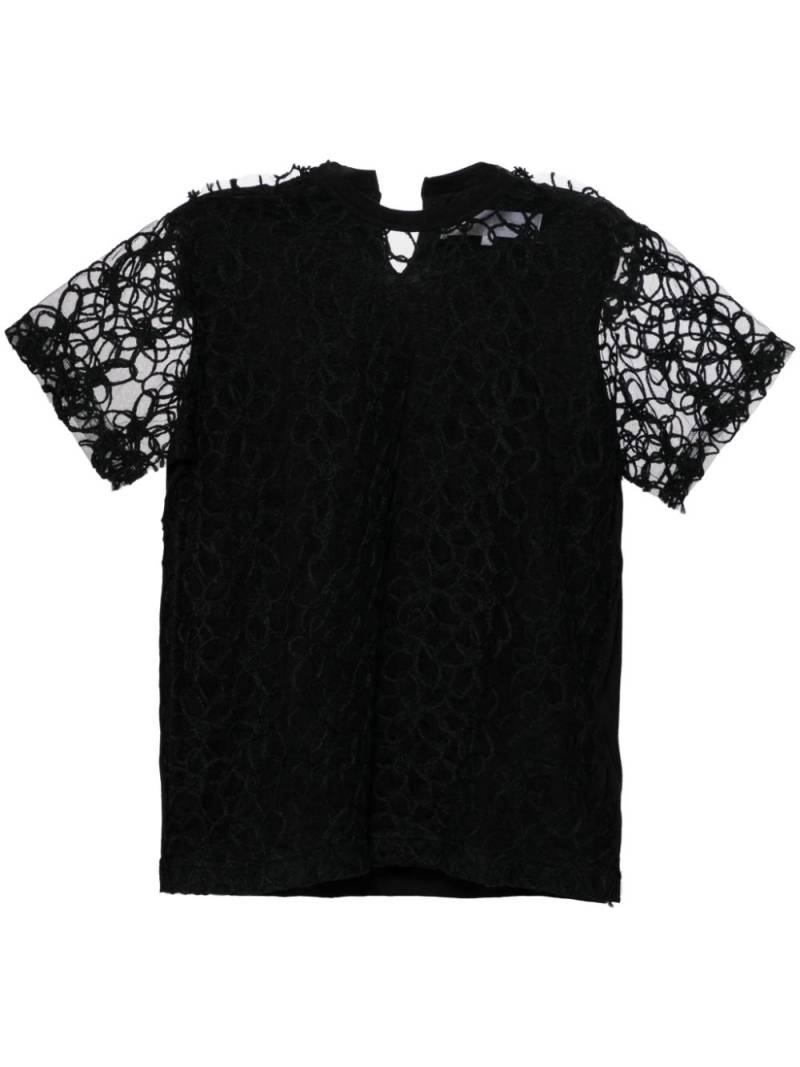 Comme des Garçons TAO lace detailing cT-shirt - Black von Comme des Garçons TAO