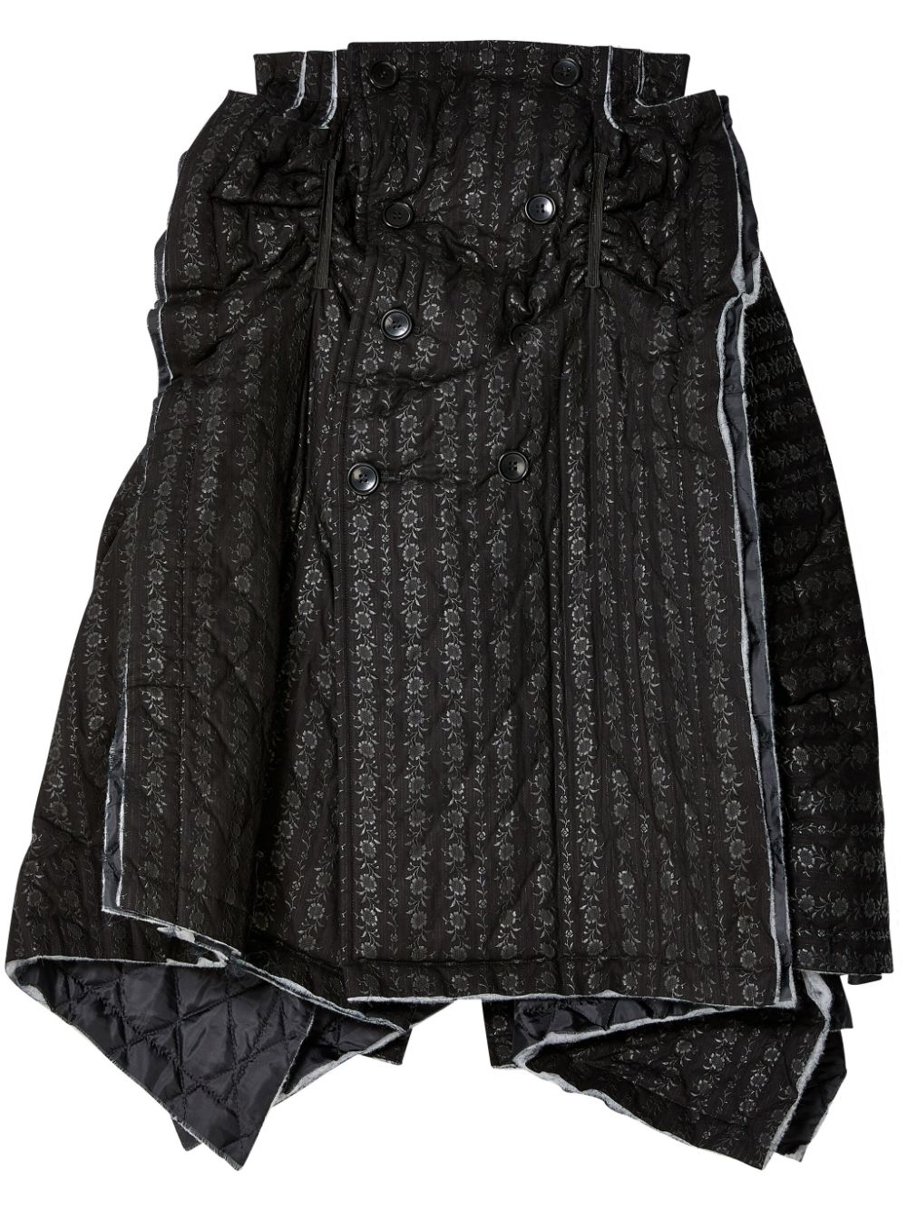 Comme des Garçons TAO metallic-print asymmetric skirt - Black von Comme des Garçons TAO