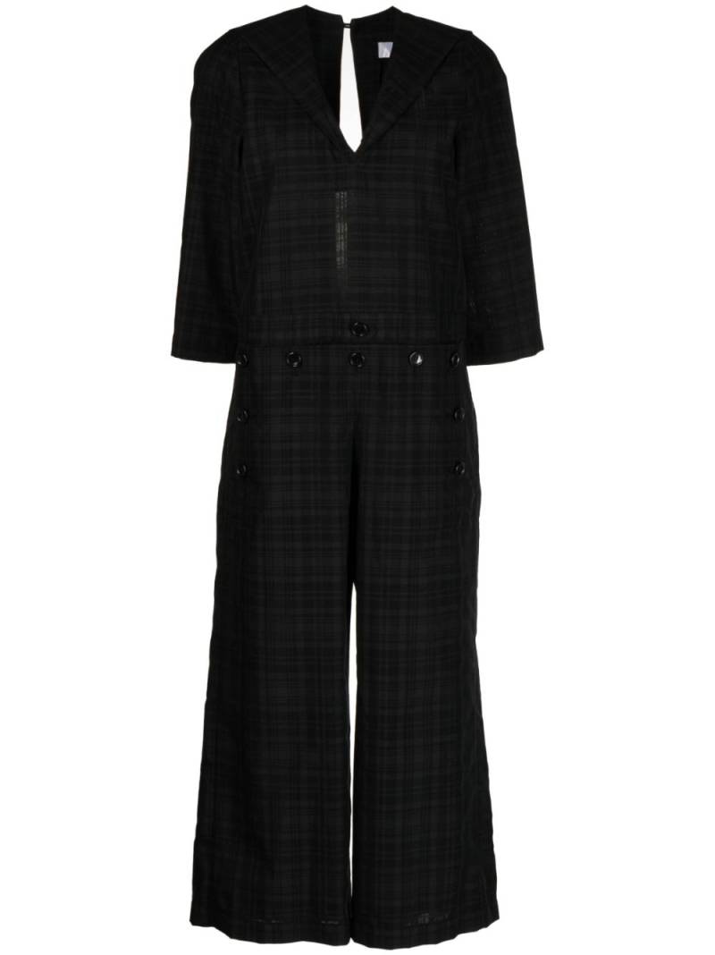 Comme des Garçons TAO sailor-collar cropped jumpsuit - Black von Comme des Garçons TAO