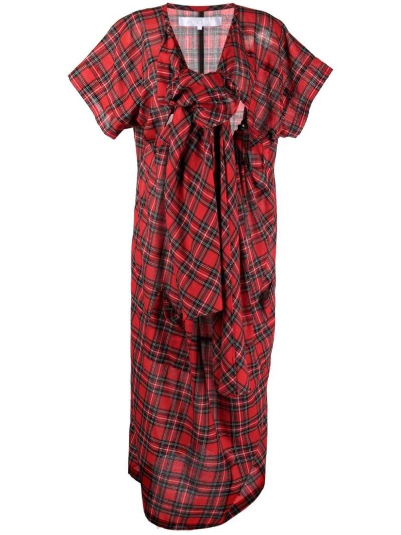 Comme des Garçons TAO tartan-check wool-blend dress - Red von Comme des Garçons TAO