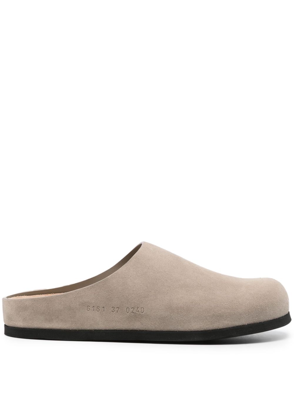 Common Projects embossed-logo leather slippers - Neutrals von Common Projects