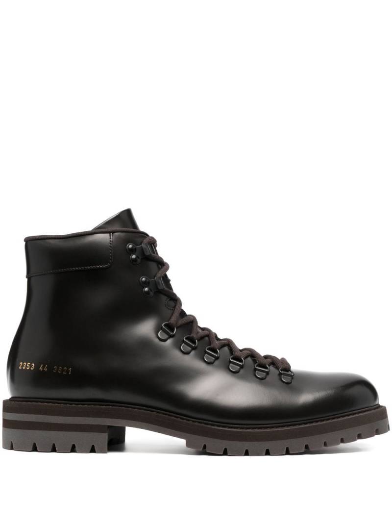 Common Projects lace-up leather ankle boots - Brown von Common Projects