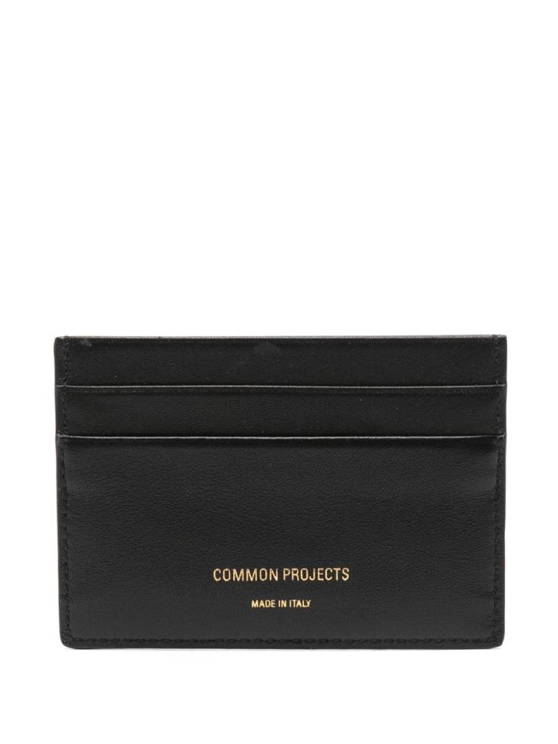 Common Projects logo-stamo leather cardholder - Black von Common Projects