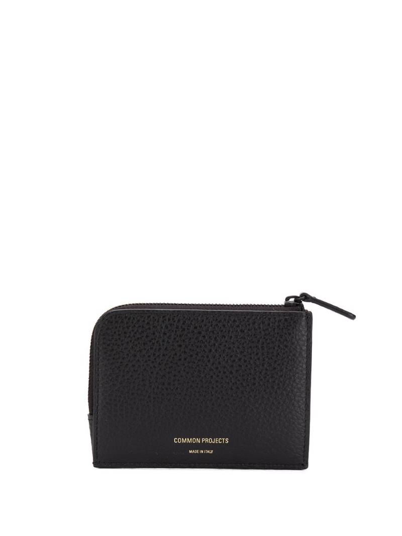 Common Projects logo zipped wallet - Black von Common Projects