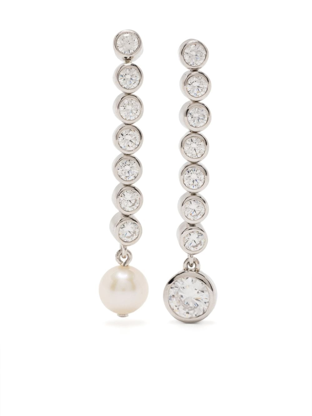 Completedworks CZ pearl earrings - Silver von Completedworks