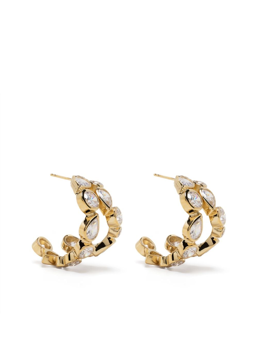 Completedworks Like Peas In a Pod IV crystal-embellished hoop earrings - Gold von Completedworks