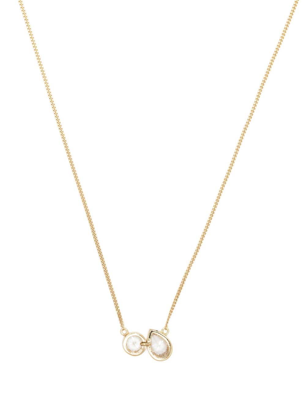 Completedworks crystal-pendant chain-link necklace - Gold von Completedworks