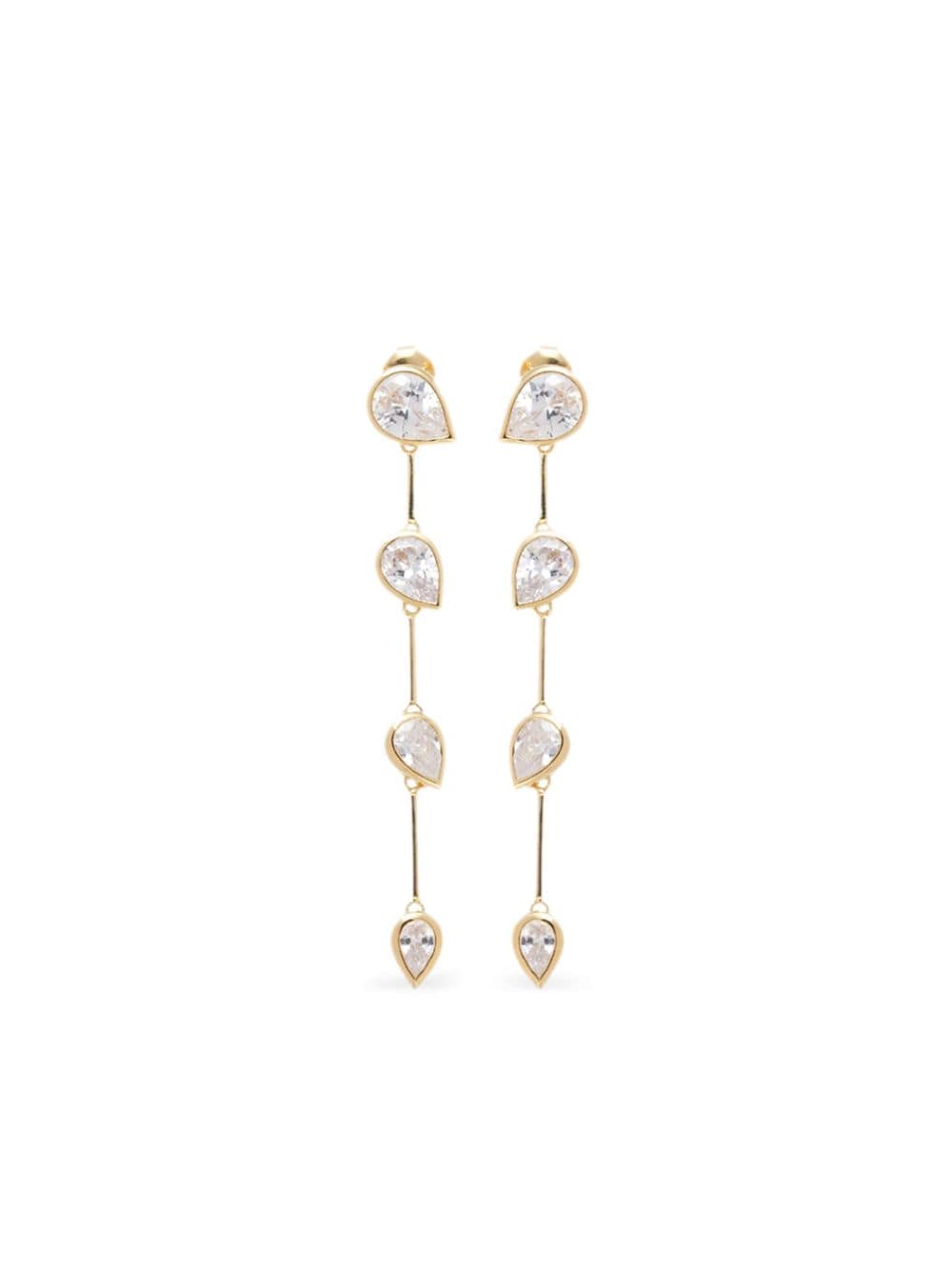 Completedworks dropped crystal earrings - Gold von Completedworks