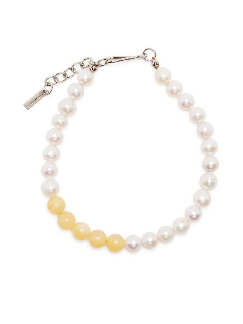 Completedworks jade beaded bracelet - White von Completedworks