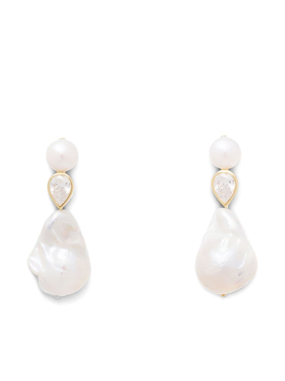 Completedworks pearl-embellished drop earrings - White von Completedworks