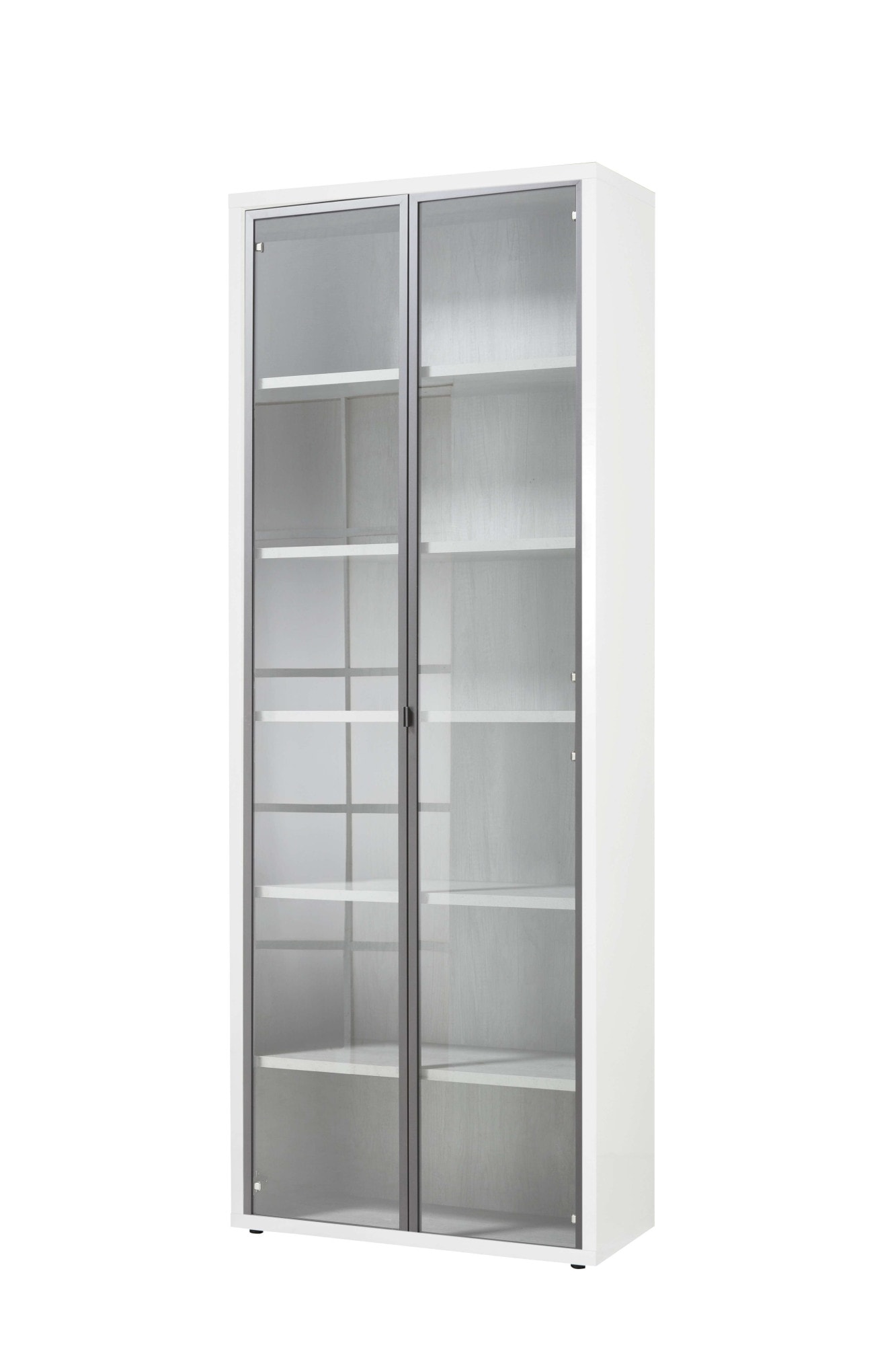 Composad Aktenschrank »DISEGNO, Bücherregal mit 2 Glastüren,«, verstellbare Böden, Höhe 217 cm, 100% recyceltes Holz, Made in Italy