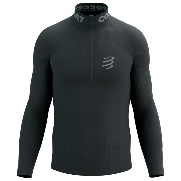 Compressport - 3D Thermo Half Zip L/S Top - Laufshirt Gr M/L;XL/XXL;XS/S schwarz von Compressport