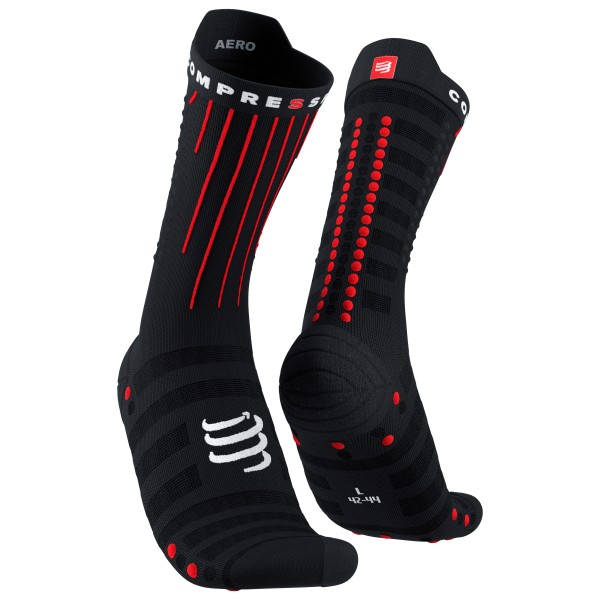 Compressport - Aero Socks - Velosocken Gr T1 - EU: 35-38 schwarz von Compressport