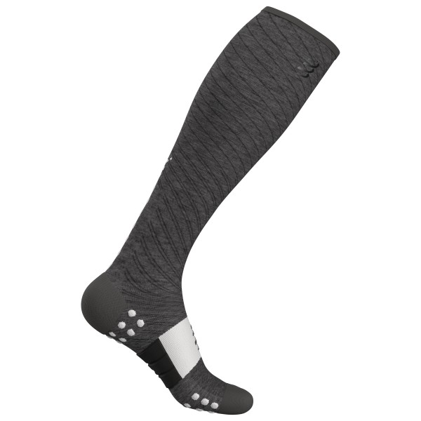 Compressport - Full Socks Recovery - Kompressionssocken Gr 1M - EU: 35-38;1S - EU: 35-38;2L - EU: 39-41;2M - EU: 39-41;3L - EU: 42-44;3M - EU: 42-44;4L - EU: 45-48;4M - EU: 45-47 grau;schwarz von Compressport