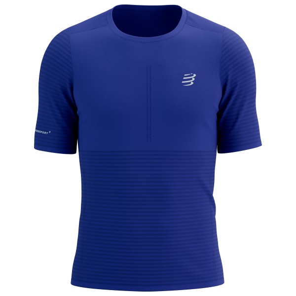 Compressport - Pro Racing S/S T-Shirt - Laufshirt Gr L blau von Compressport