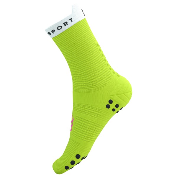 Compressport - Pro Racing Socks V4.0 Run High - Laufsocken Gr T1 - EU: 35-38 grün von Compressport