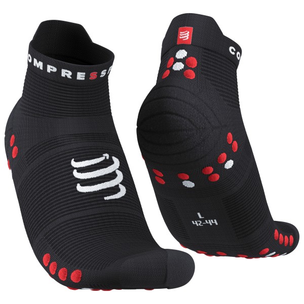 Compressport - Pro Racing Socks V4.0 Run Low - Laufsocken Gr T4 - EU: 45-48 schwarz von Compressport