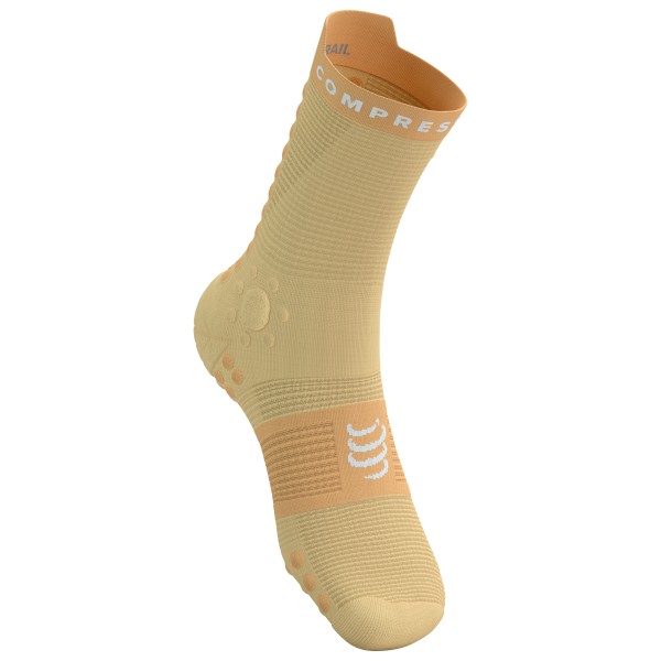 Compressport - Pro Racing Socks V4.0 Trail - Laufsocken Gr T1 - EU: 35-38 beige von Compressport