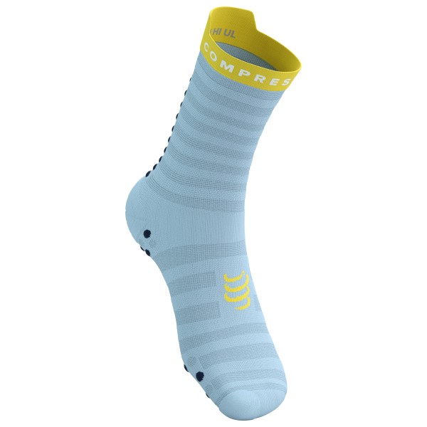 Compressport - Pro Racing Socks V4.0 Ultralight Run High - Laufsocken Gr T1 - EU: 35-38;T2 - EU: 39-41;T3 - EU: 42-44;T4 - EU: 45-48 schwarz;türkis/grau von Compressport