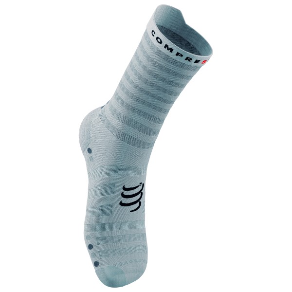 Compressport - Pro Racing Socks V4.0 Ultralight Run High - Laufsocken Gr T3 - EU: 42-44 türkis/grau von Compressport