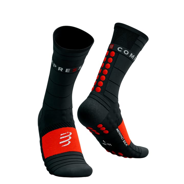 Compressport Pro Racing Socks Winter Run Socken schwarz von Compressport