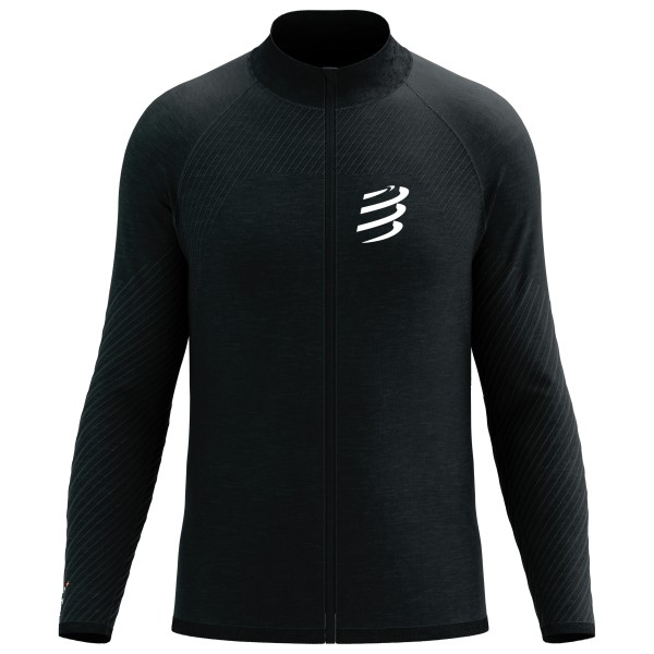 Compressport - Seamless Zip Sweatshirt - Laufjacke Gr L;M;S;XL;XS schwarz von Compressport