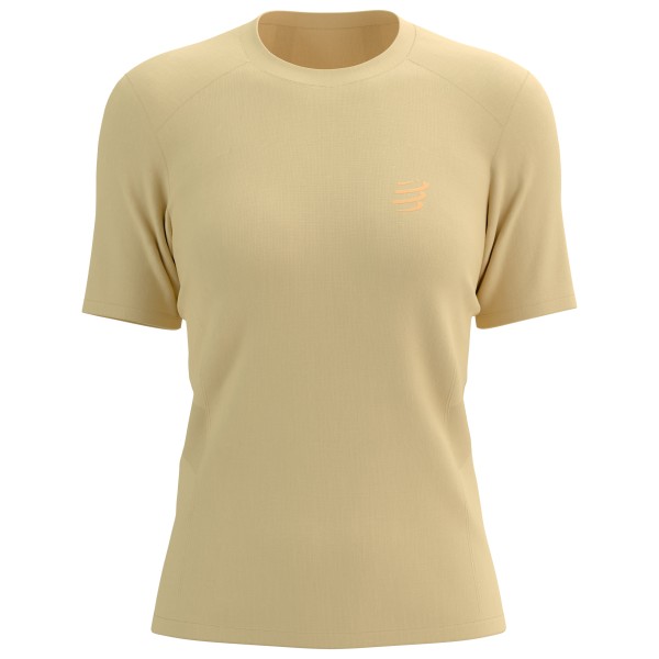 Compressport - Women's Performance S/S T-Shirt - Laufshirt Gr L beige von Compressport