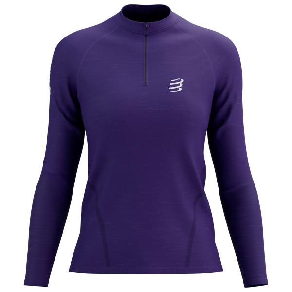 Compressport - Women's Trail Half Zip L/S T-Shirt - Laufshirt Gr M lila/blau von Compressport