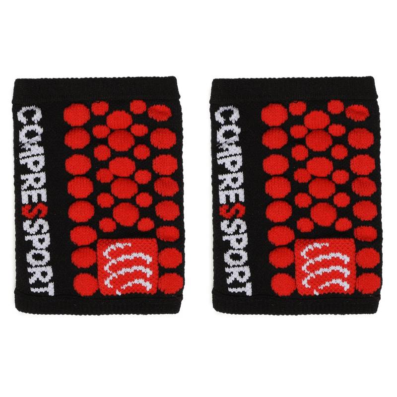 Schweißbänder-Set Compressport Sweatbands 3D.Dots WSTV2 Schwarz von Compressport