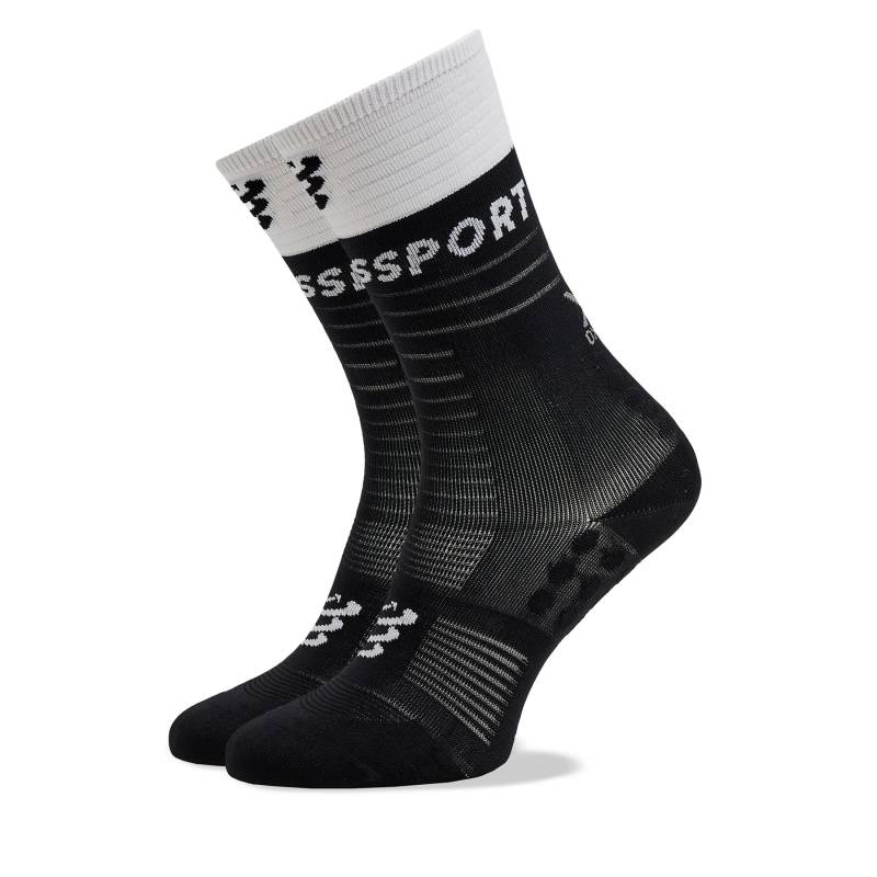 Hohe Unisex-Socken Compressport Mid Compression V 2.0 SQTU3549002 Schwarz von Compressport