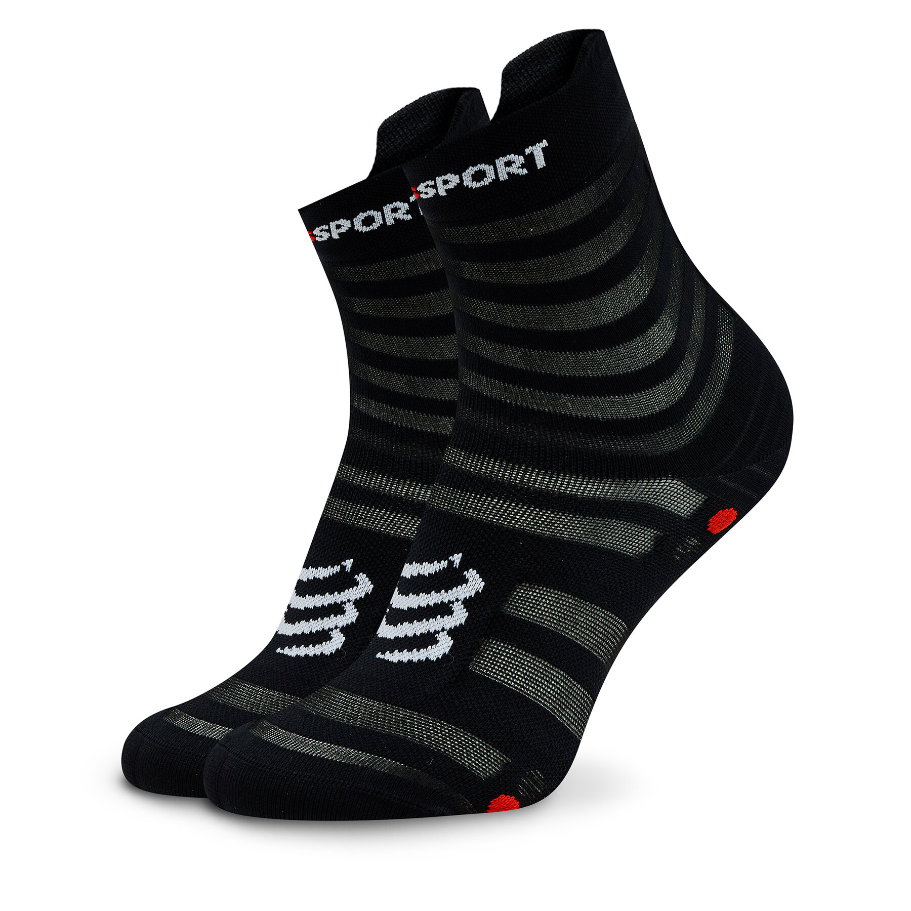 Hohe Unisex-Socken Compressport Pro Racing Socks V4.0 Ultralight Run High XU00050B Schwarz von Compressport