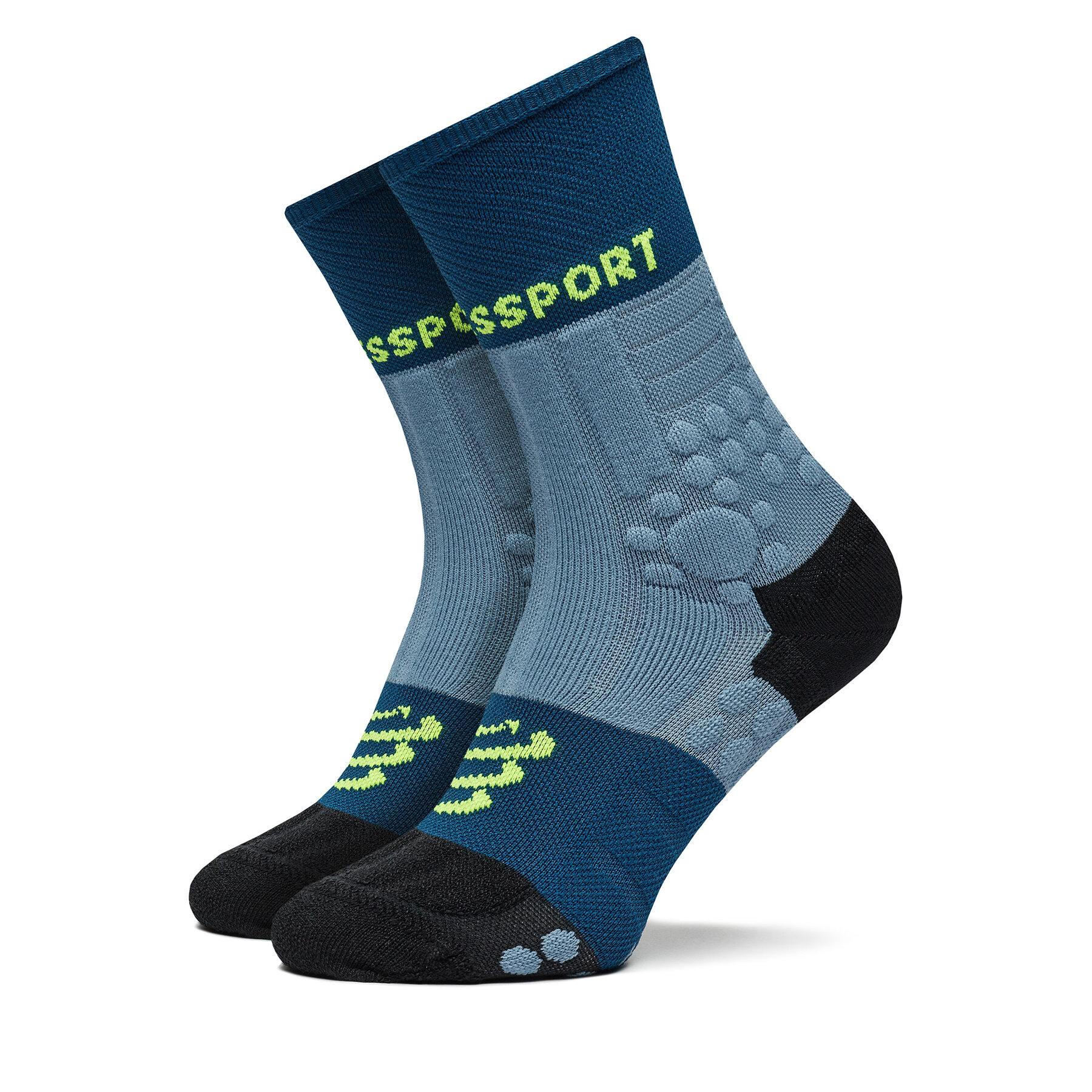 Hohe Unisex-Socken Compressport Pro Racing Socks Winter Trail SCRU2045 Blau von Compressport