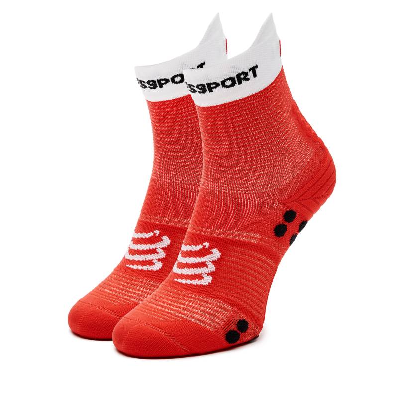 Hohe Unisex-Socken Compressport Pro Racing V 4.0 Run High XU00046B Rot von Compressport