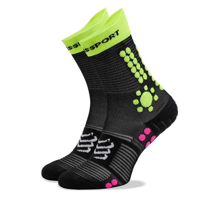 Hohe Unisex-Socken Compressport Pro Racing V4.0 Trail XU00048B Schwarz von Compressport