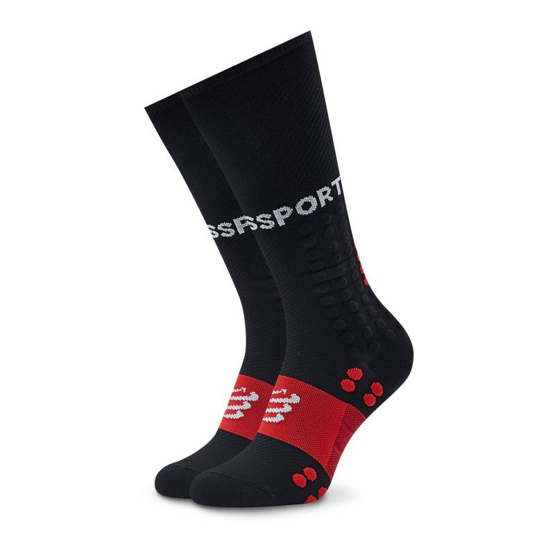 Hohe Unisex-Socken Compressport Run SU00004B Schwarz von Compressport