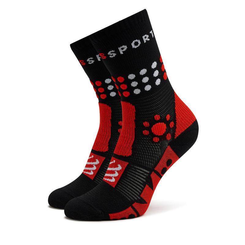 Hohe Unisex-Socken Compressport Trekking SCRU2009017 Schwarz von Compressport