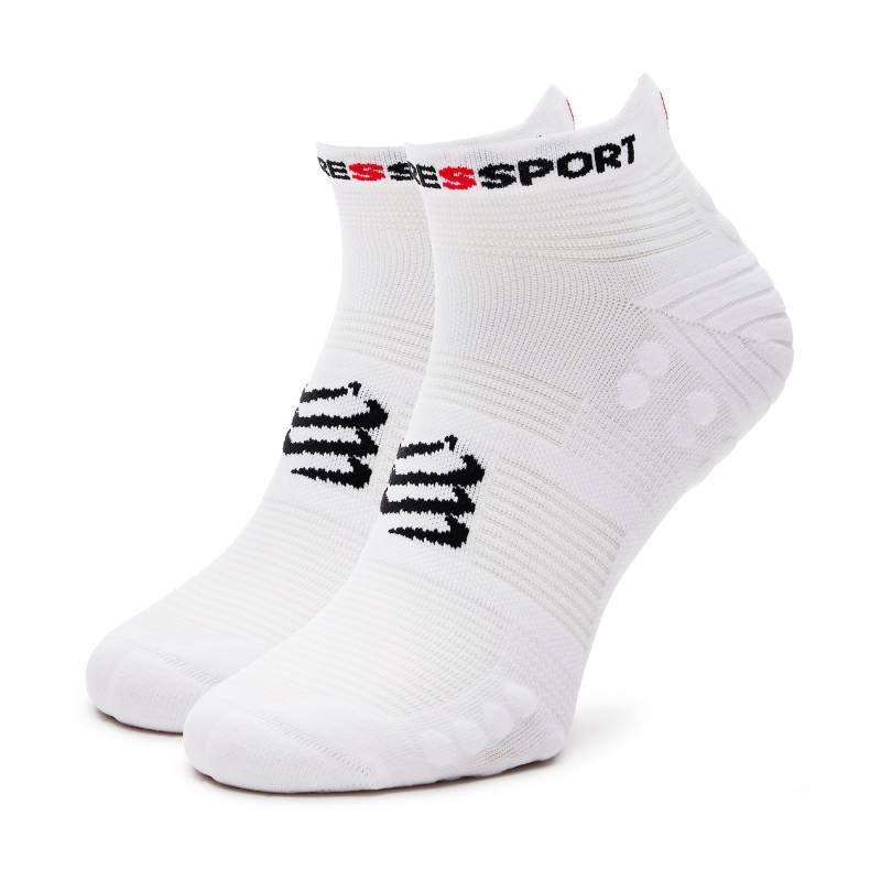 Niedrige Unisex Socken Compressport Pro Racing Socks V4.0 Run Low XU00047B Weiß von Compressport