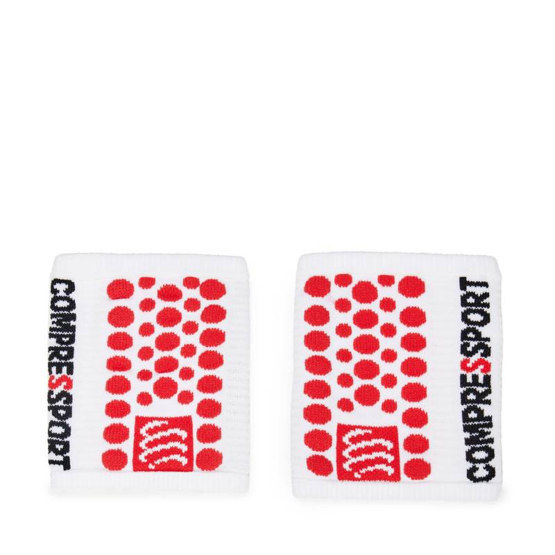 Schweißbänder-Set Compressport Sweatbands 3D.Dots WSTV2 Weiß von Compressport