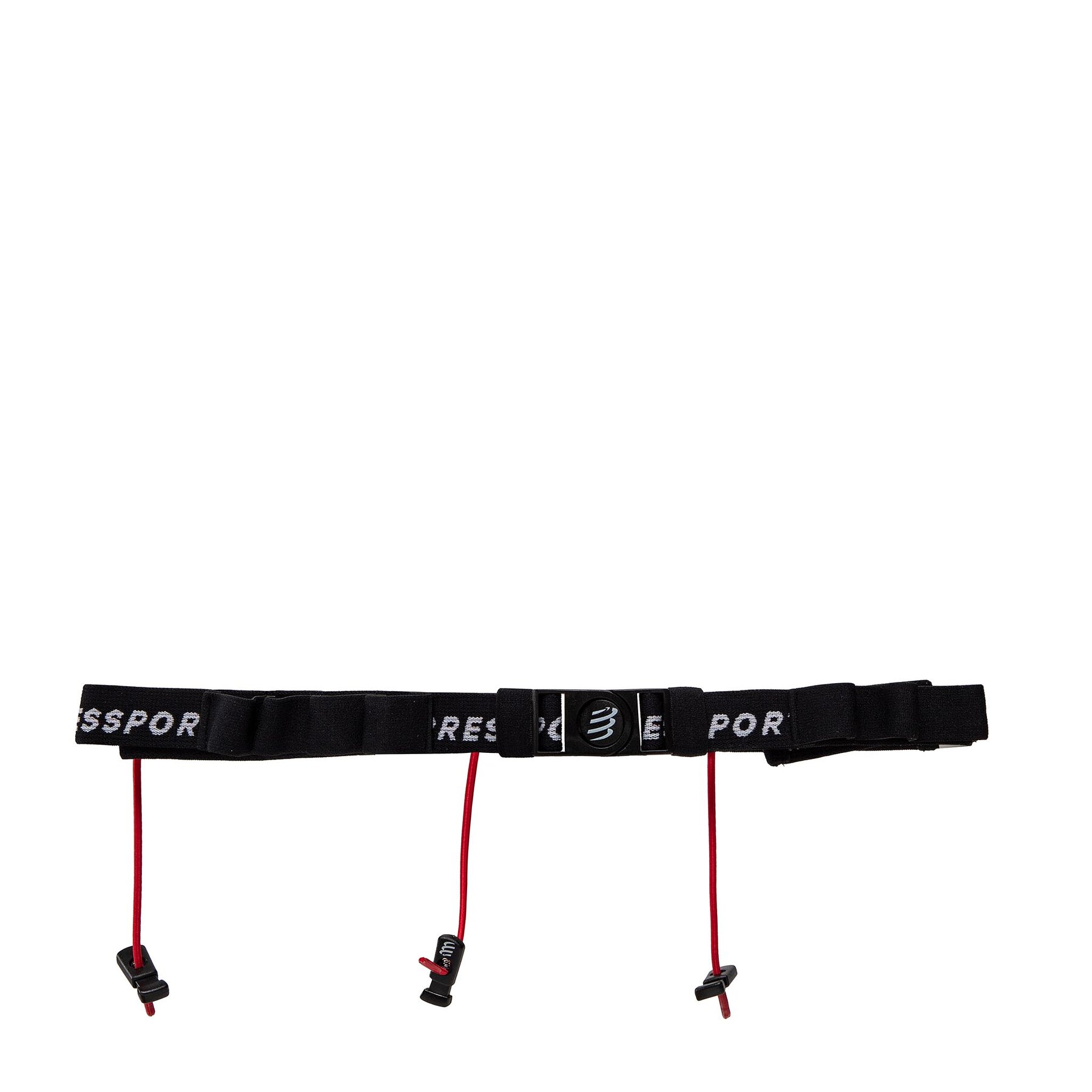 Sportgürtel Compressport Race Number Belt CU00013B Schwarz von Compressport